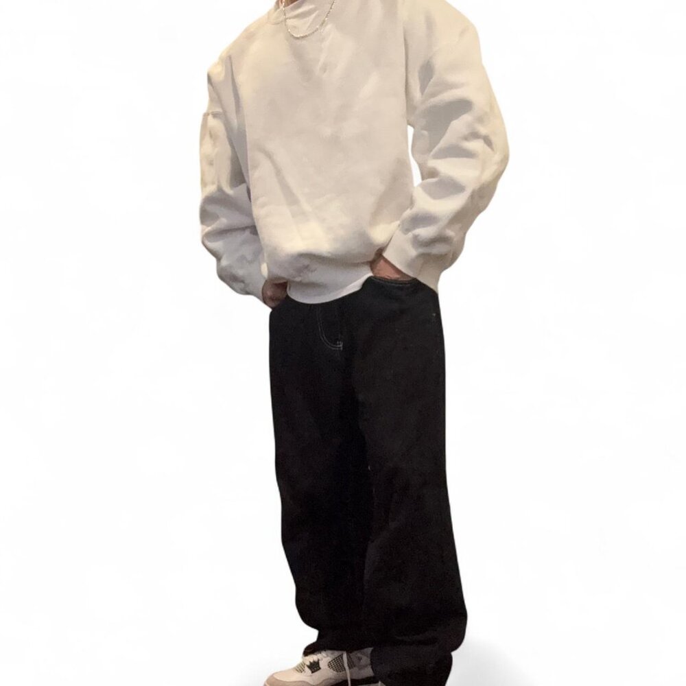 Vintage 2000s Heavyweight Nike white crewneck sweatshirt